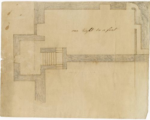 Plan of Bamburgh Castle Girls’ School, Bamburgh, Northumberland, nd. [c.1790]. Ref: NRO 00452/D/8/4/8/44